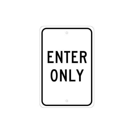 National Marker Co Aluminum Sign - Enter Only - .080in Thick,  TM36J